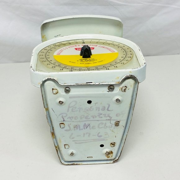 Vintage Pelouze 2LB Portion Control Kitchen Tool 1954 Nalley's Dial Model Y-32 - Picture 6 of 12